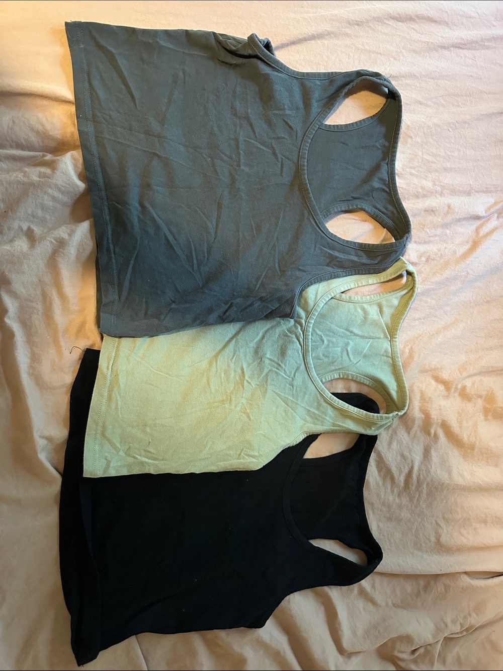 3 Women’s Racerback Tank Top - Black, Sage, Charcoal